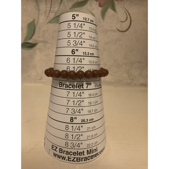 Brown Beaded Stretch Bracelet Set For Women - Picture 7 of 7